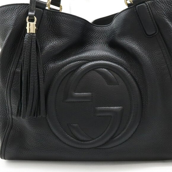 GUCCI Black Leather Shoulder Bag - Picture 8 of 8